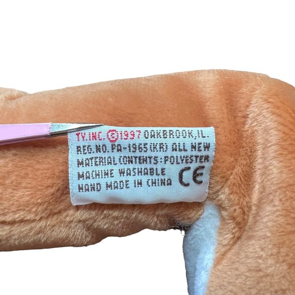 Ty The Pillow Pals Collection Foxy 1997 with Tags Plush Pet Stuffed Animal Toy - Picture 11 of 11